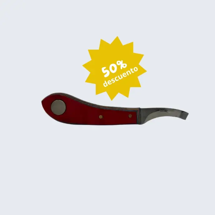 Hoof knife Bisonte magnet red&curver left