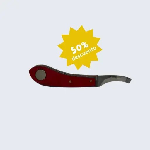 [CC-130502139] Hoof knife Bisonte magnet red&curver left