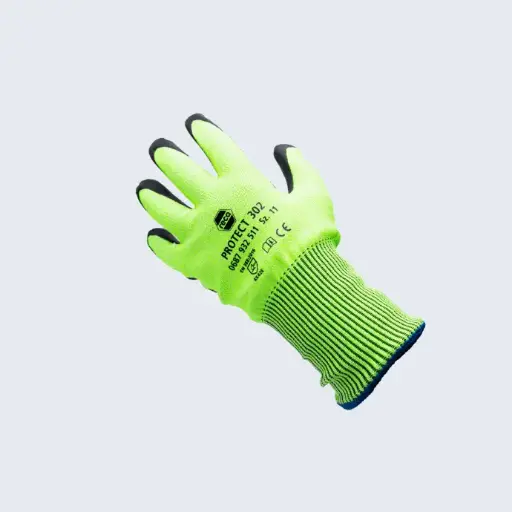 Coated green gloves (2 pairs)